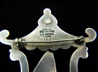 Rare Vintage Mexican Silver Los Castillo Brooch Pin