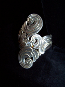 Moonstone Vintage Mexican Silver Miguel Bracelet 