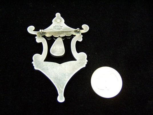 Rare Vintage Mexican Silver Los Castillo Brooch Pin