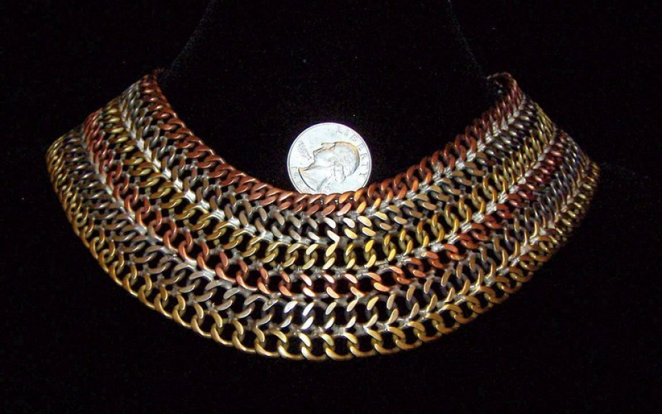 アクセサリー vintage mexican design silver necklace Huge Los Ballesteros MM34 Modernist Zig Zag Necklace Jewelry