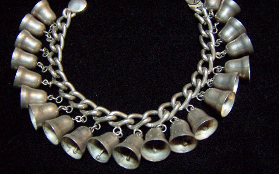 Silver store bell bracelet