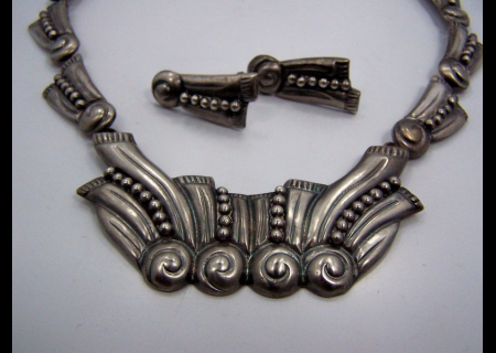 Matl Matilde Poulat Vintage Mexican Silver Old Palomas Necklace